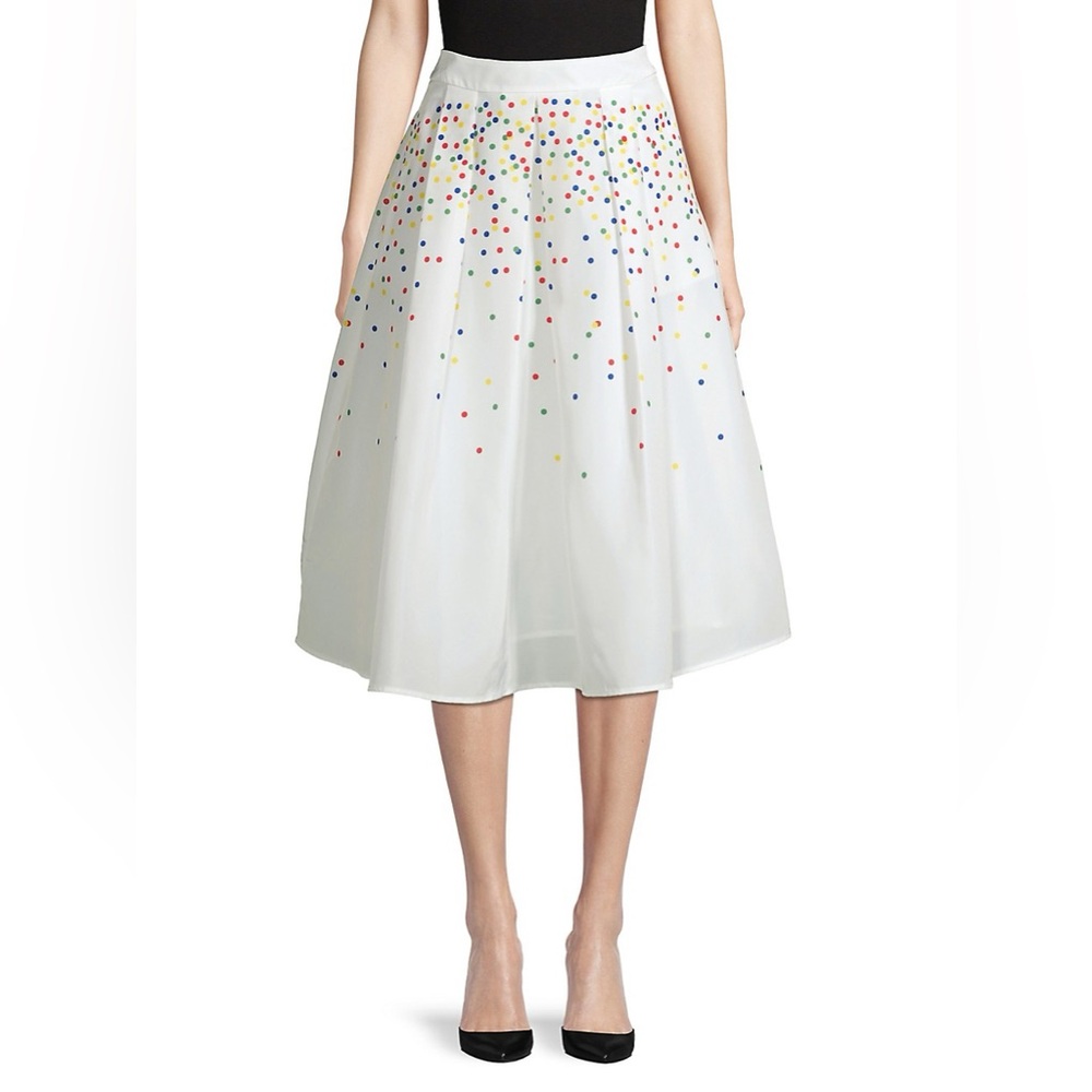 HBC Stripes Holiday Confetti Midi Skirt